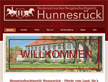Tablet Screenshot of gestuet-hunnesrueck.de